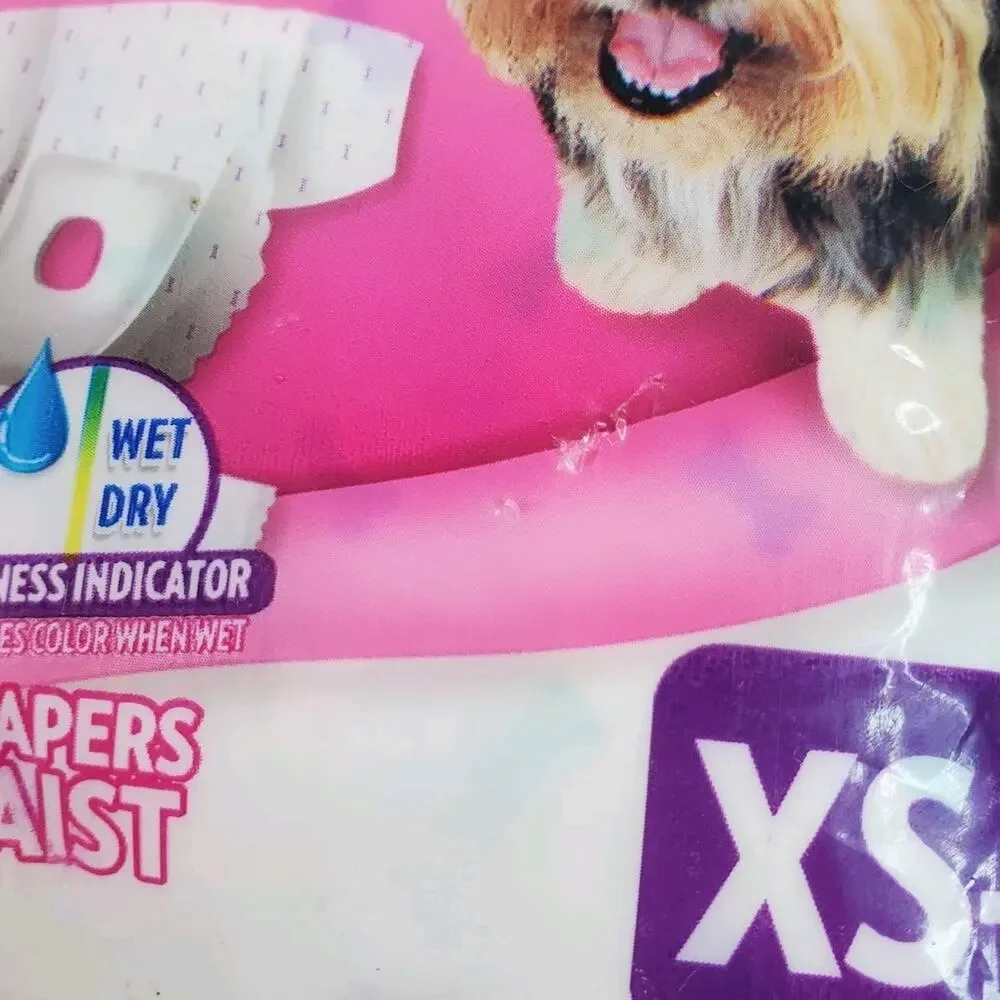 Out! XS/S Disposable Diapers Leak-Proof Fit for Female Dogs 16 Per Pack NEW